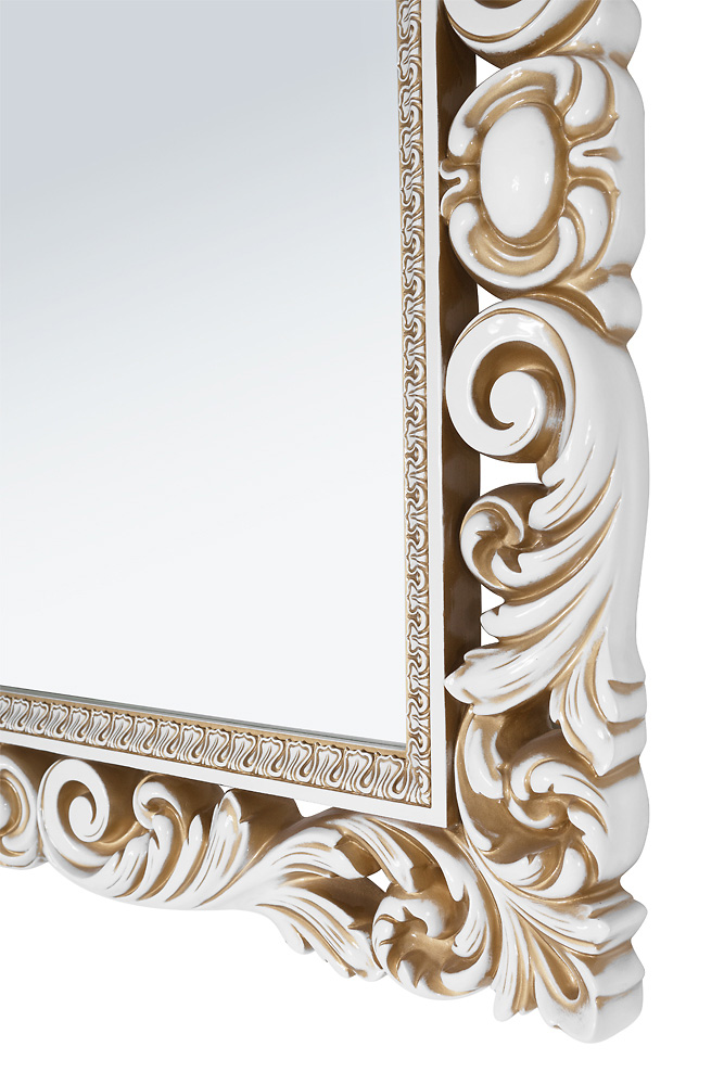 Багетное зеркало Vod Ok Версаль 104х90 мм, золотая патиная, багетная рама