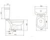 BelBagno Boheme BB115CPS – Унитаз S-trap с бачком BB115T и белым сиденьем Microlift