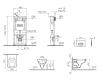 Комплект VitrA S20 9004B003-7204 - Подвесной унитаз 52 см + сиденье с микролифтом + инсталляция + панель управления