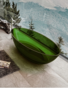 Abber Kristall AT9702Emerald Ванна прозрачная отдельностоящая 180х85 см, зеленый