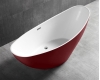Abber AB9233R Ванна акриловая отдельностоящая, 184х79 см, красный