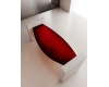 Abber Kristall AT9704Rubin Ванна прозрачная подвесная, 180х80 см, красный