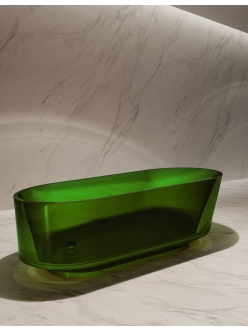 Abber Kristall AT9706Emerald Ванна прозрачная отдельностоящая, 170х80 см, зеленый