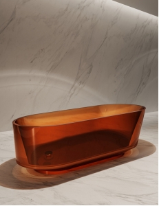 Abber Kristall AT9706Opal Ванна прозрачная отдельностоящая 170х80 см, коричневый