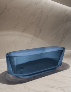 Abber Kristall AT9706Saphir Ванна прозрачная отдельностоящая 170х80 см, синий