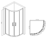 Abber Schwarzer Diamant AG01080B Душевой уголок с раздвижными дверьми
