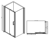 Abber Schwarzer Diamant AG30120B-S80B Душевой уголок с раздвижной дверью