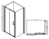 Abber Schwarzer Diamant AG30120B-S90B Душевой уголок с раздвижной дверью