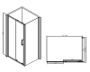 Abber Schwarzer Diamant AG30140B-S100B Душевой уголок с раздвижной дверью