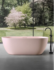 Abber Frankfurt AM9941MP Ванна из камня с природной текстурой 170х75 см, розовый