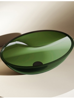Abber Kristall AT2802Emerald Раковина накладная, зеленый