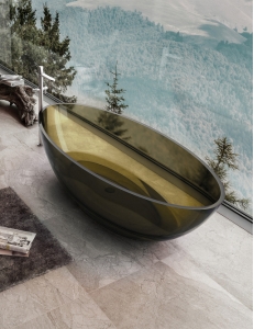 Abber Kristall AT9702Vesuvian Ванна прозрачная отдельностоящая 180х85 см, оливковый