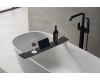 Abber Stein AS1601MB – Полка для ванны 86 см черный матовый