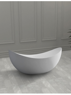 Abber Stein AS9633 Ванна из искусственного камня отдельностоящая, 180х80 см, белый