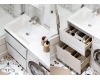 Alavann Soft Silver 120 – Тумба под стиральную машину, раковина Марсал белый мрамор