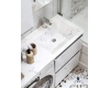 Alavann Soft Silver 120 – Тумба под стиральную машину, раковина Марсал белый мрамор
