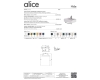 Alice Hide 31270101S подвесная прямоугольная раковина 50х35 см, белый глянец