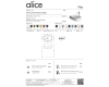 Alice Nur 33250101 накладная прямоугольная раковина 60х35 см, белый глянец