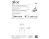 Alice Spy 34110101 подвесная прямоугольная раковина 45x20 см, белый глянец