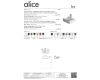 Alice Spy 34120101 подвесная прямоугольная раковина 40x30 см, белый глянец