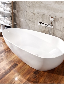 AquaStone Флоренция 170 – Асимметричная отдельностоящая ванна