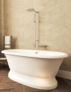 AquaStone Оливия 180 – ванна из искусственного камня на подиуме