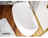 AquaStone София 170 – Асимметричная пристенная ванна из искусственного мрамора