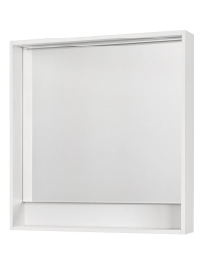 Акватон Капри  80 Зеркало с подсветкой, Белый глянцевый