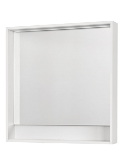 Aquaton Капри 80 – Зеркало с подсветкой, Белый глянцевый