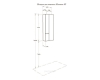 Aquaton Мишель 43 – Шкафчик для зеркала, Белый Софт / Дуб Эндгрейн (1A244203MIX40)
