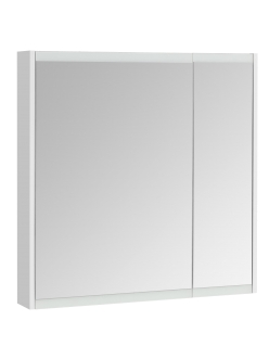 Комплект Aquaton Нортон 80 – Зеркальный шкаф, Белый глянцевый