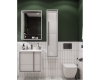 Комплект Aquaton Ривьера 60 – Зеркальный шкаф, Белый матовый / Черный