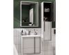 Комплект Aquaton Ривьера 60 – Зеркальный шкаф, Белый матовый / Черный