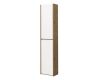 Комплект Aquaton Сканди 35 – Шкаф-колонна с зеркалом, Белый глянцевый / Дуб Рустикальный