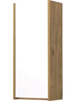 Комплект Aquaton Сканди 35 – Шкаф-колонна с зеркалом, Белый глянцевый / Дуб Рустикальный