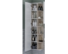 Комплект Aquaton Сканди 40 – Шкаф-колонна с зеркалом, Белый глянцевый / Дуб Верона