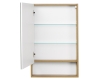 Комплект Aquaton Сканди 55 – Зеркальный шкаф, Белый глянцевый / Дуб Рустикальный