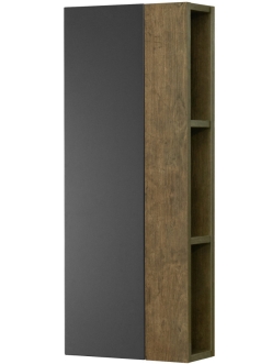 Комплект Aquaton Терра 35 – Шкафчик для зеркала, Дуб Кантри / Антрацит