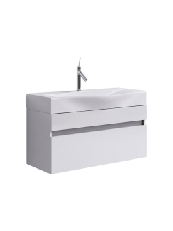 Aqwella Bergamo 80 белый – Подвесной комплект мебели для ванной Ber.01.08/W