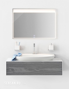 Aqwella Genesis 120 Миллениум серый – модульная мебель для ванной