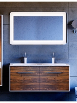Аквелла Малага 120 Крафт тёмный – комплект мебели для ванных комнат