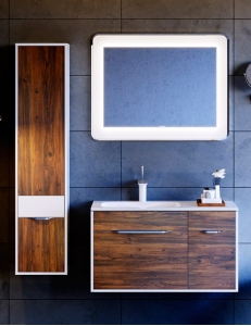 Aqwella Malaga  90 Крафт тёмный – Комплект мебели для ванной