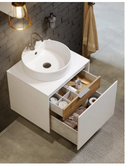 Aqwella Mobi 60 (Моби 60) Подвесная мебель для ванной под накладную раковину