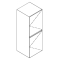Шкаф для стиральной машины Cube CUMSL +160 310 ₽