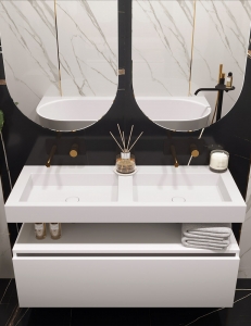 Armadi Art FLAT ST 120 подвесная мебель для ванной с раковиной моноблок