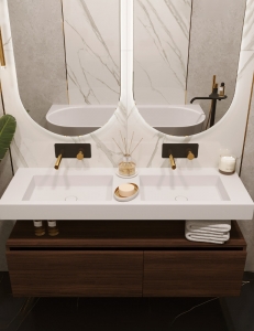 Armadi Art FLAT ST 140 подвесная мебель для ванной с раковиной моноблок