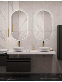 Armadi Art FLAT Calacatta 160 – модульная мебель для ванной в стиле минимализм