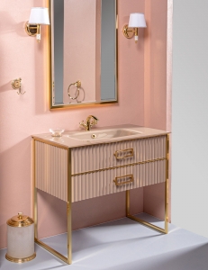 Monaco 100 Капучино глянец мебель для ванной