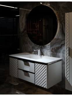 Armadi Art Rombo 120 – премиальная мебель для ванной в белом матовом цвете