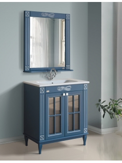 Мебель для ванной АТОЛЛ МИЛАНА BLUE SILVER – Синий с серебряной патиной